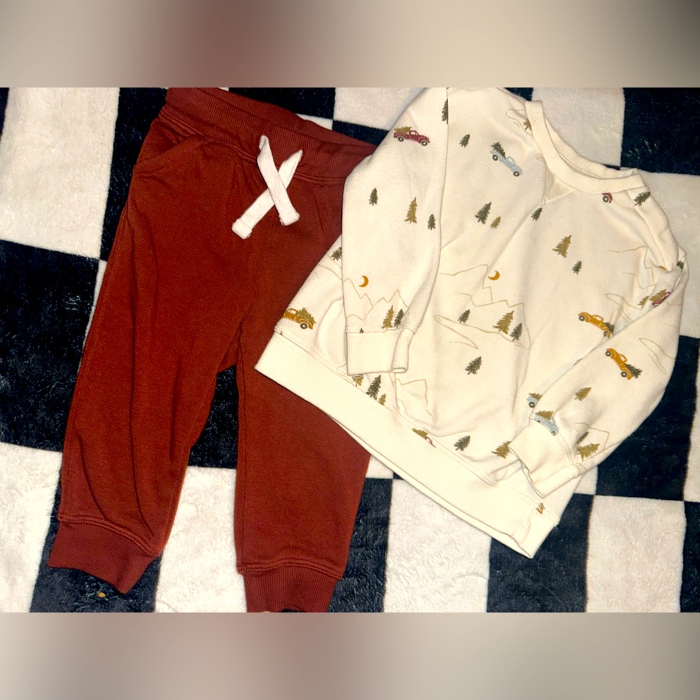 Toddler Boys 18M Two Piece Matching Set- Perfect outfit for the Holidays!